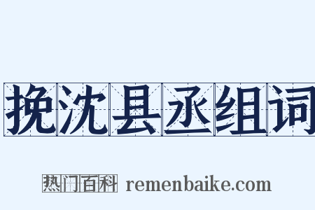 挽沈县丞组词是什么意思的图片